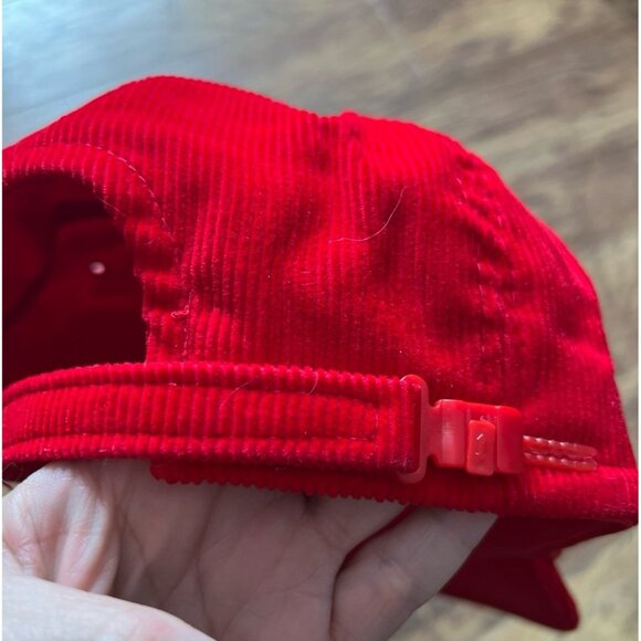Vintage Pepsi Cola Corduroy Adjustable Trucker Hat Rare Red Rope Adult New - Picture 8 of 8